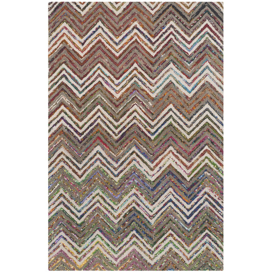 SAFAVIEH Nantucket NAN601B Handmade Beige / Grey Rug Image 9