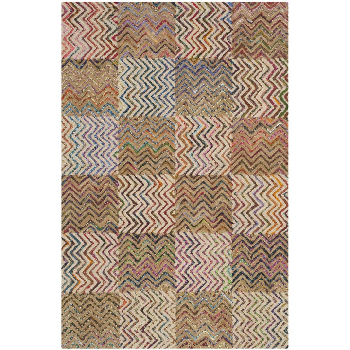 SAFAVIEH Nantucket NAN602A Handmade Beige / Brown Rug Image 1