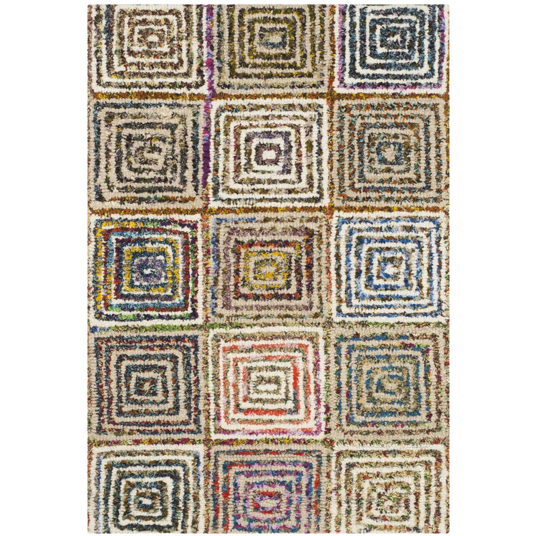 SAFAVIEH Nantucket Collection NAN608A Handmade Creme Rug Image 1