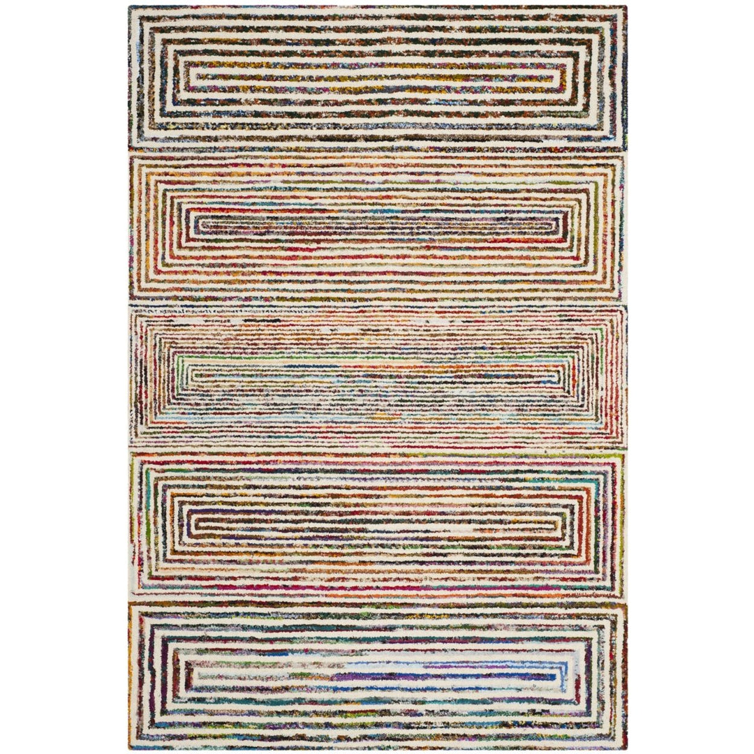 SAFAVIEH Nantucket Collection NAN604A Handmade Ivory Rug Image 1