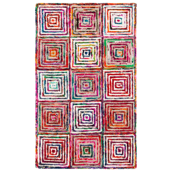 SAFAVIEH Nantucket Collection NAN608A Handmade Creme Rug Image 4