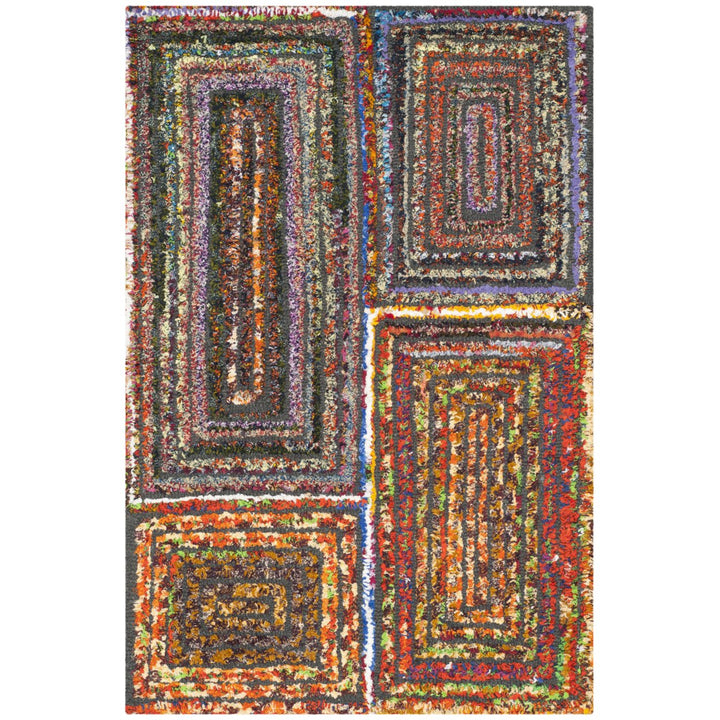 SAFAVIEH Nantucket NAN609A Handmade Charcoal Rug Image 1