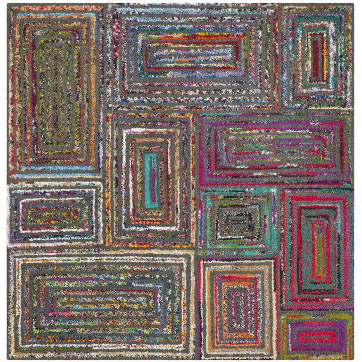 SAFAVIEH Nantucket NAN609A Handmade Charcoal Rug Image 6