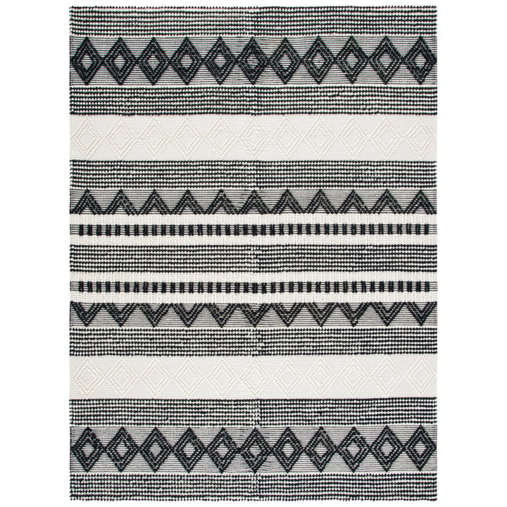 SAFAVIEH Natura NAT102Z Handwoven Black / Ivory Rug Image 1