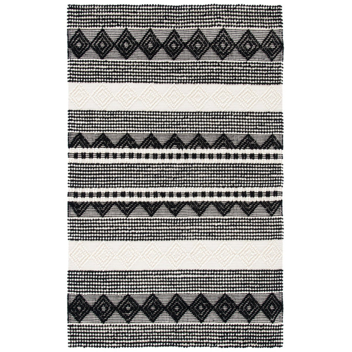 SAFAVIEH Natura NAT102Z Handwoven Black / Ivory Rug Image 8