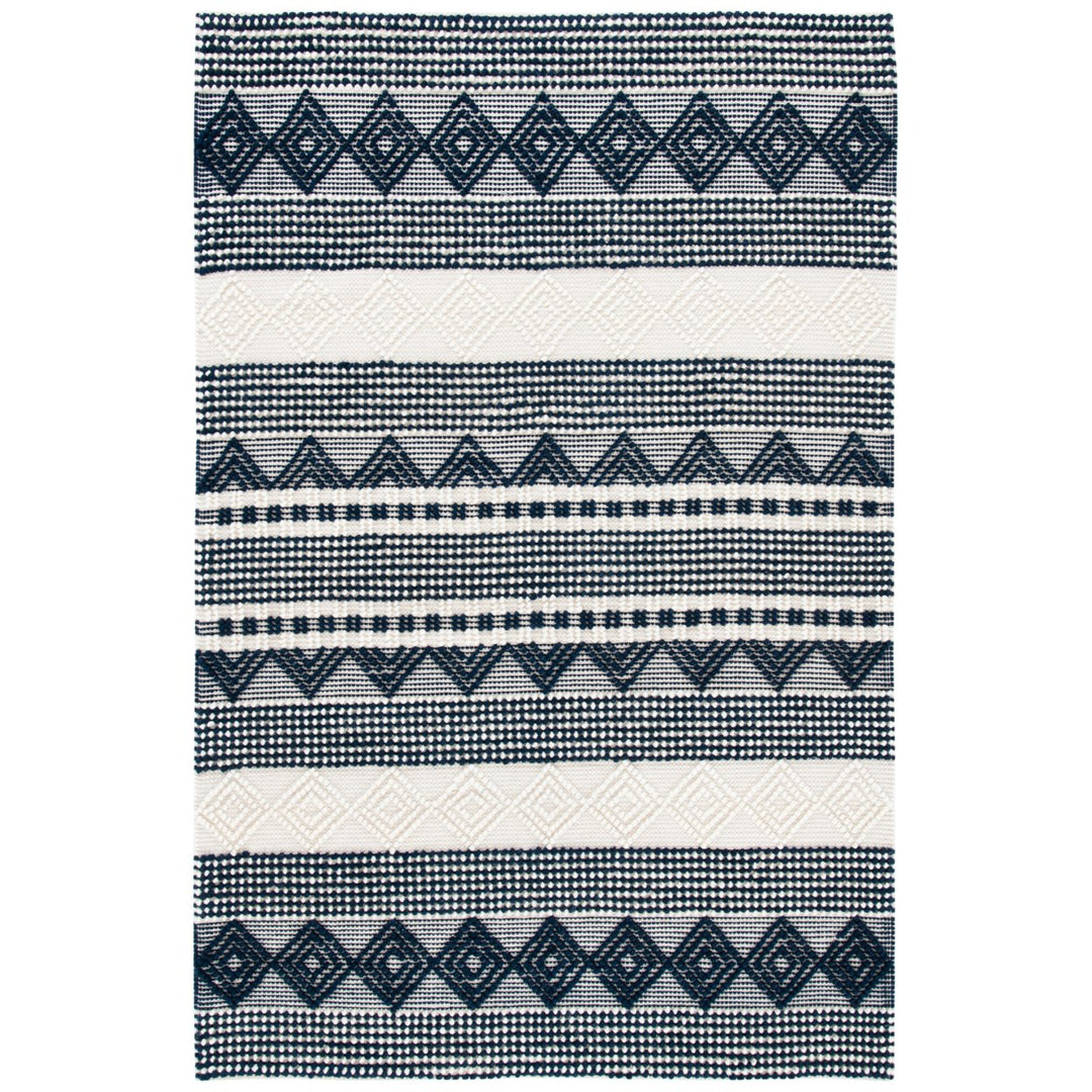 SAFAVIEH Natura NAT102N Handwoven Navy / Ivory Rug Image 1