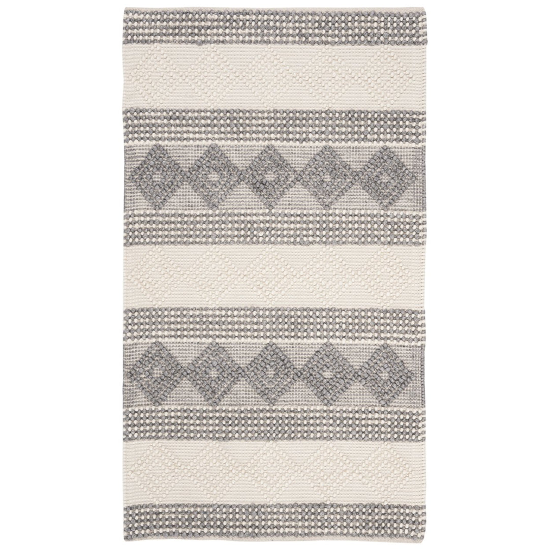 SAFAVIEH Natura NAT105F Handwoven Grey / Ivory Rug Image 8