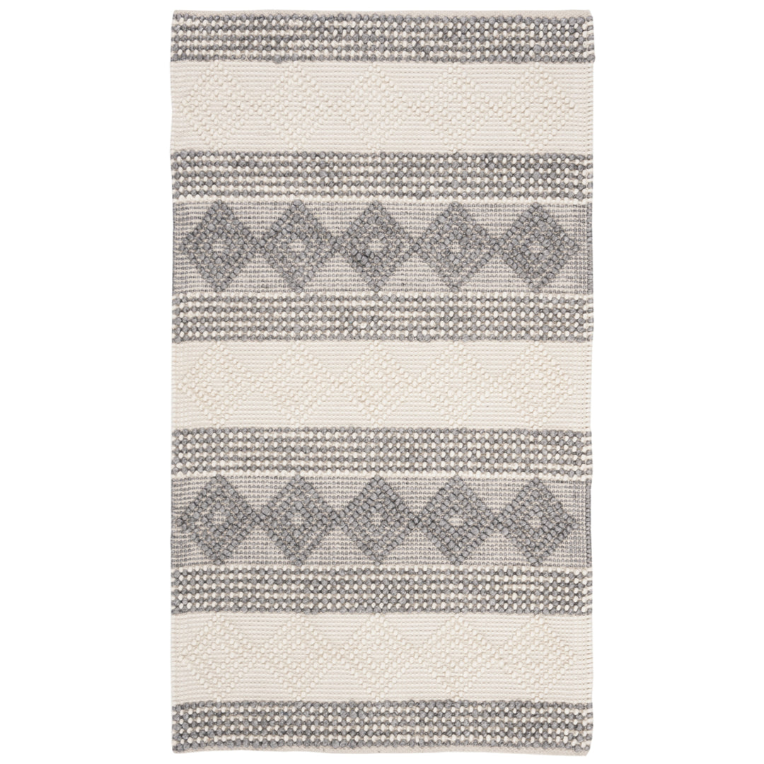 SAFAVIEH Natura NAT105F Handwoven Grey / Ivory Rug Image 1