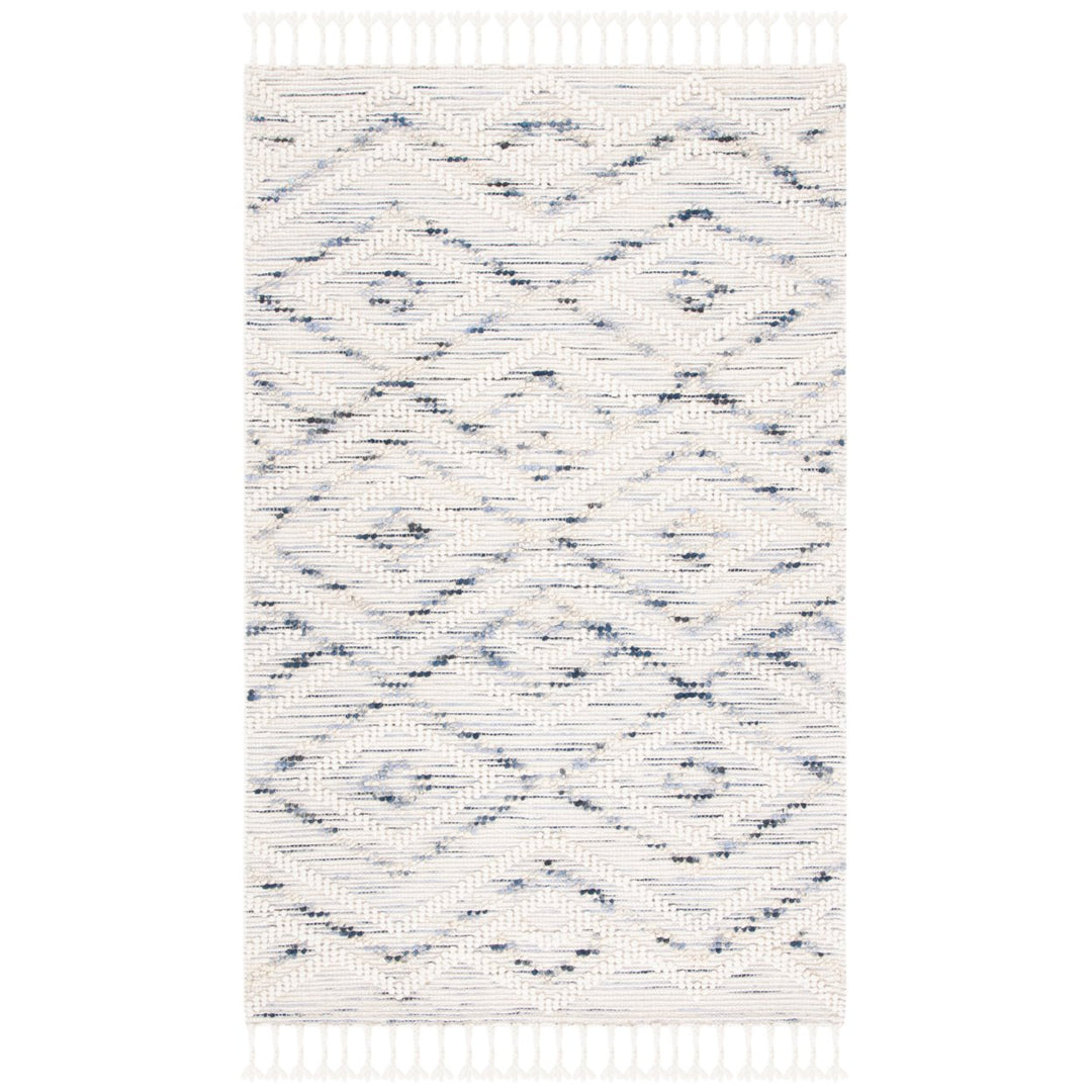 SAFAVIEH Natura NAT177M Handmade Ivory / Blue Rug Image 1