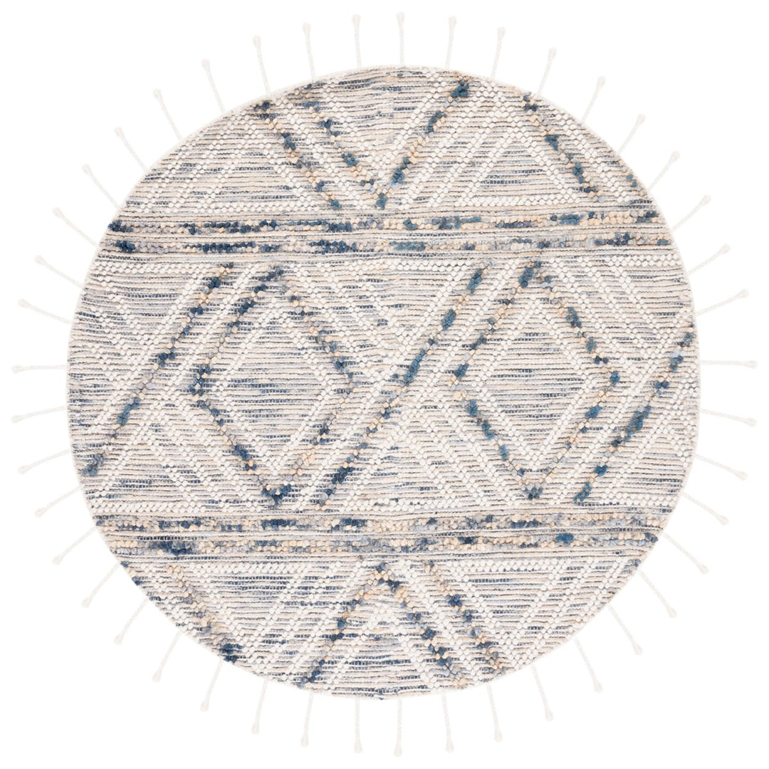 SAFAVIEH Natura NAT176M Handmade Ivory / Blue Rug Image 1