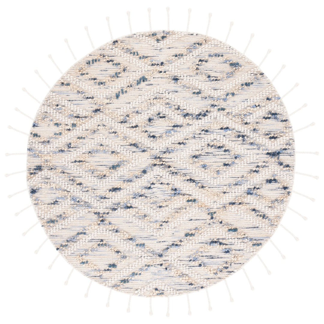 SAFAVIEH Natura NAT177M Handmade Ivory / Blue Rug Image 4