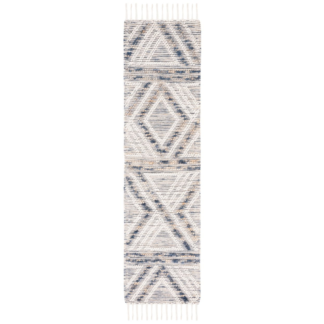 SAFAVIEH Natura NAT176M Handmade Ivory / Blue Rug Image 1