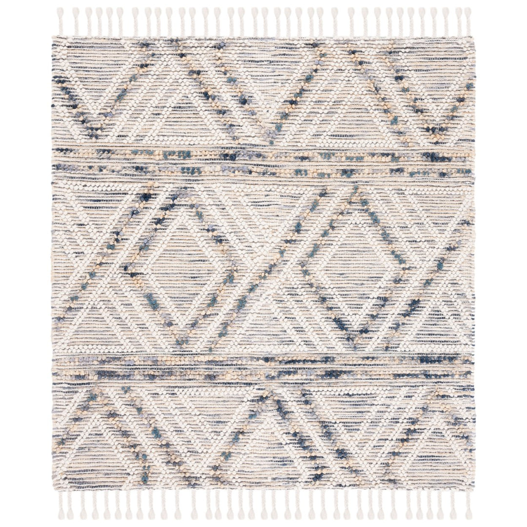 SAFAVIEH Natura NAT176M Handmade Ivory / Blue Rug Image 1