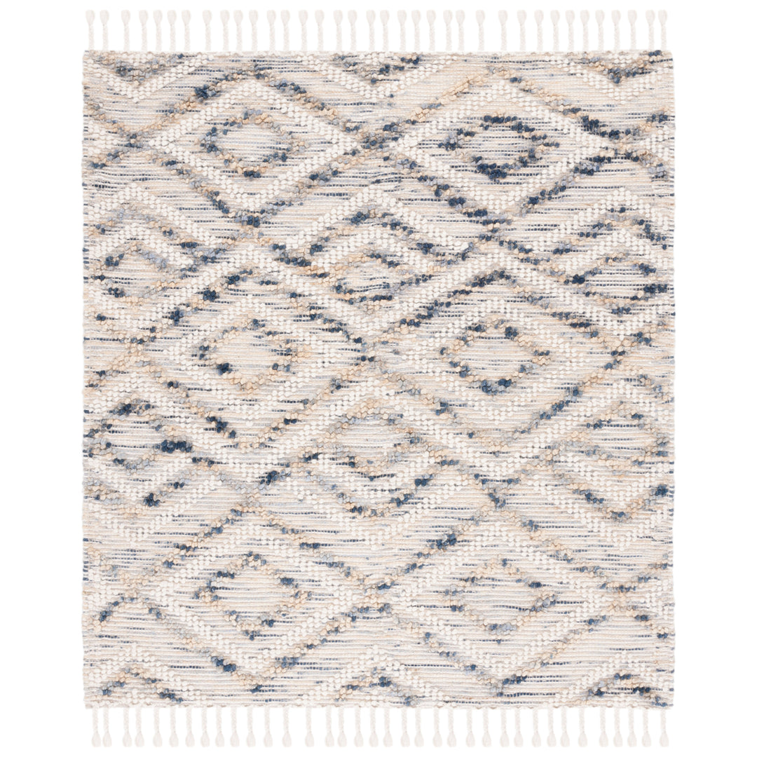 SAFAVIEH Natura NAT177M Handmade Ivory / Blue Rug Image 6