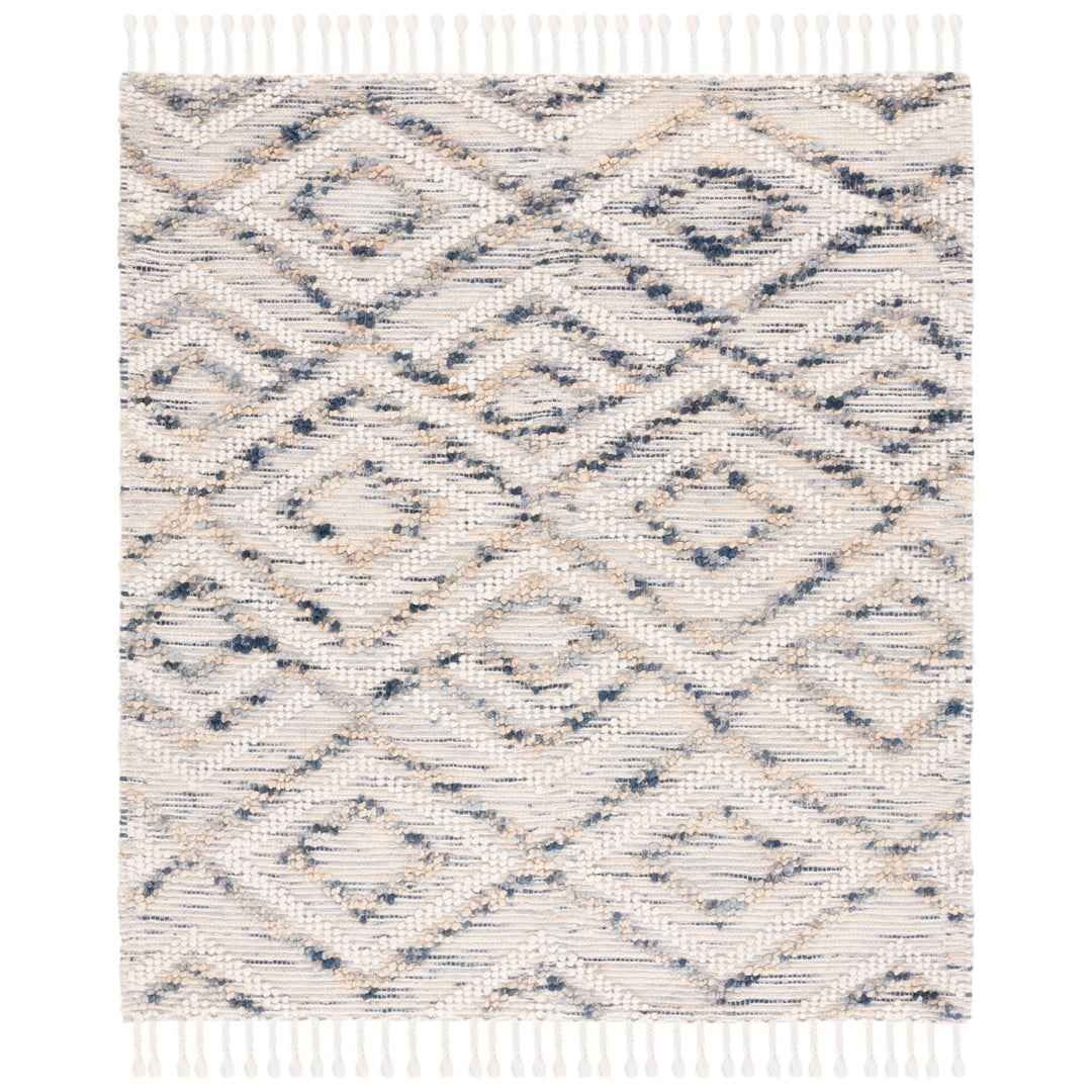 SAFAVIEH Natura NAT177M Handmade Ivory / Blue Rug Image 1