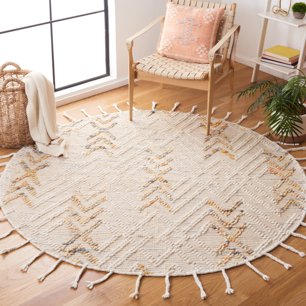 SAFAVIEH Natura NAT179P Handmade Ivory / Orange Rug Image 2