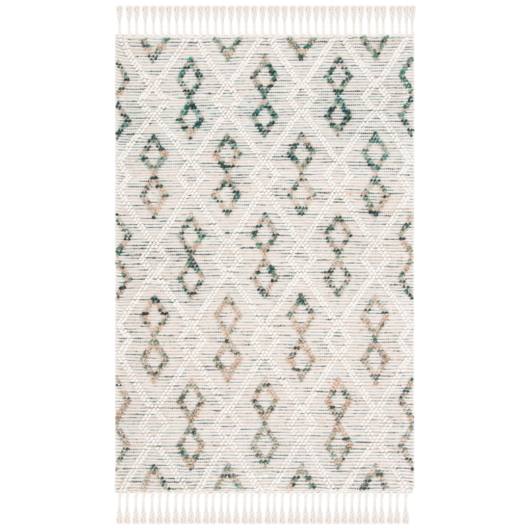 SAFAVIEH Natura NAT180Y Handmade Ivory / Emerald Rug Image 1