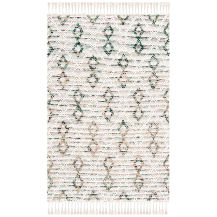 SAFAVIEH Natura NAT180Y Handmade Ivory / Emerald Rug Image 1