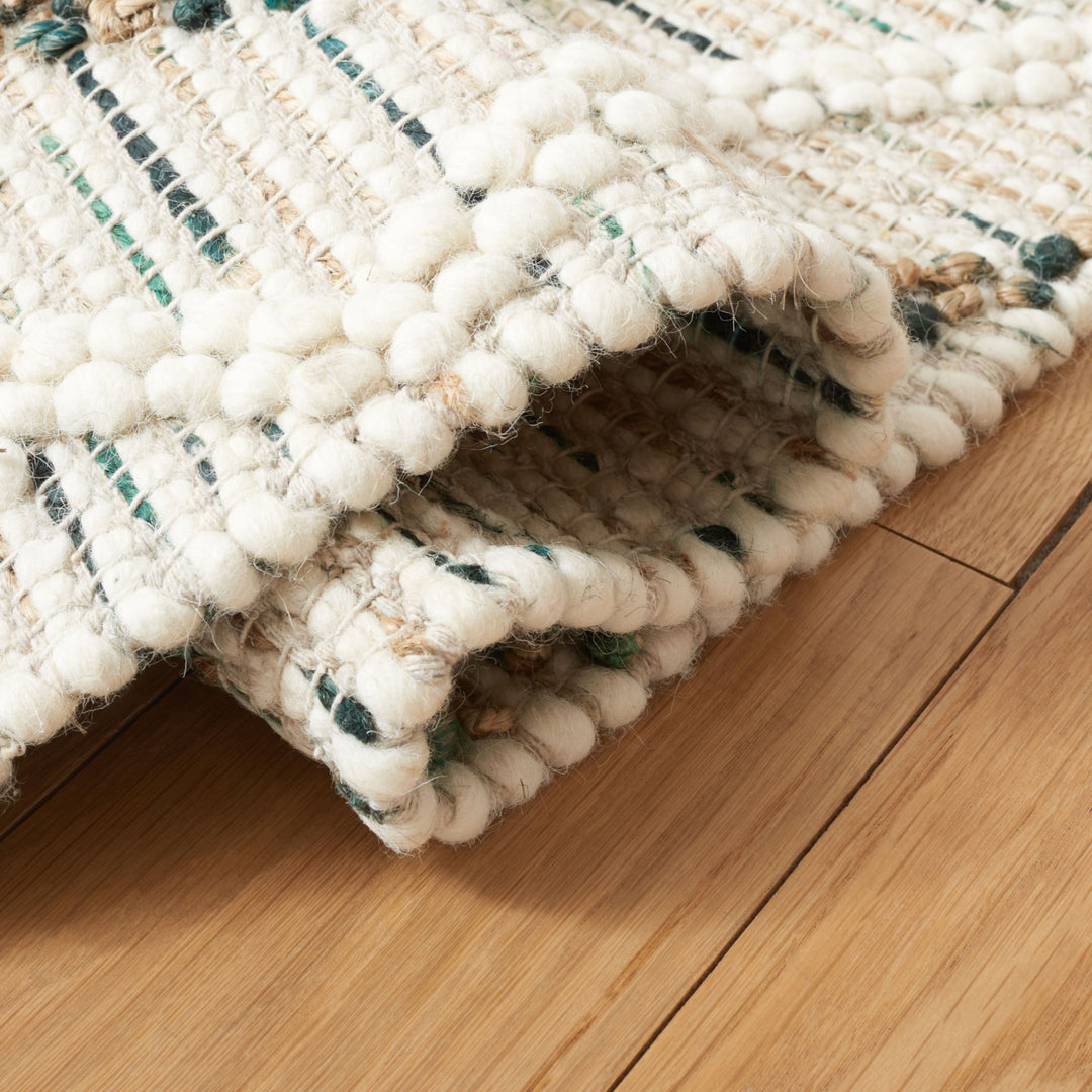 SAFAVIEH Natura NAT180Y Handmade Ivory / Emerald Rug Image 9