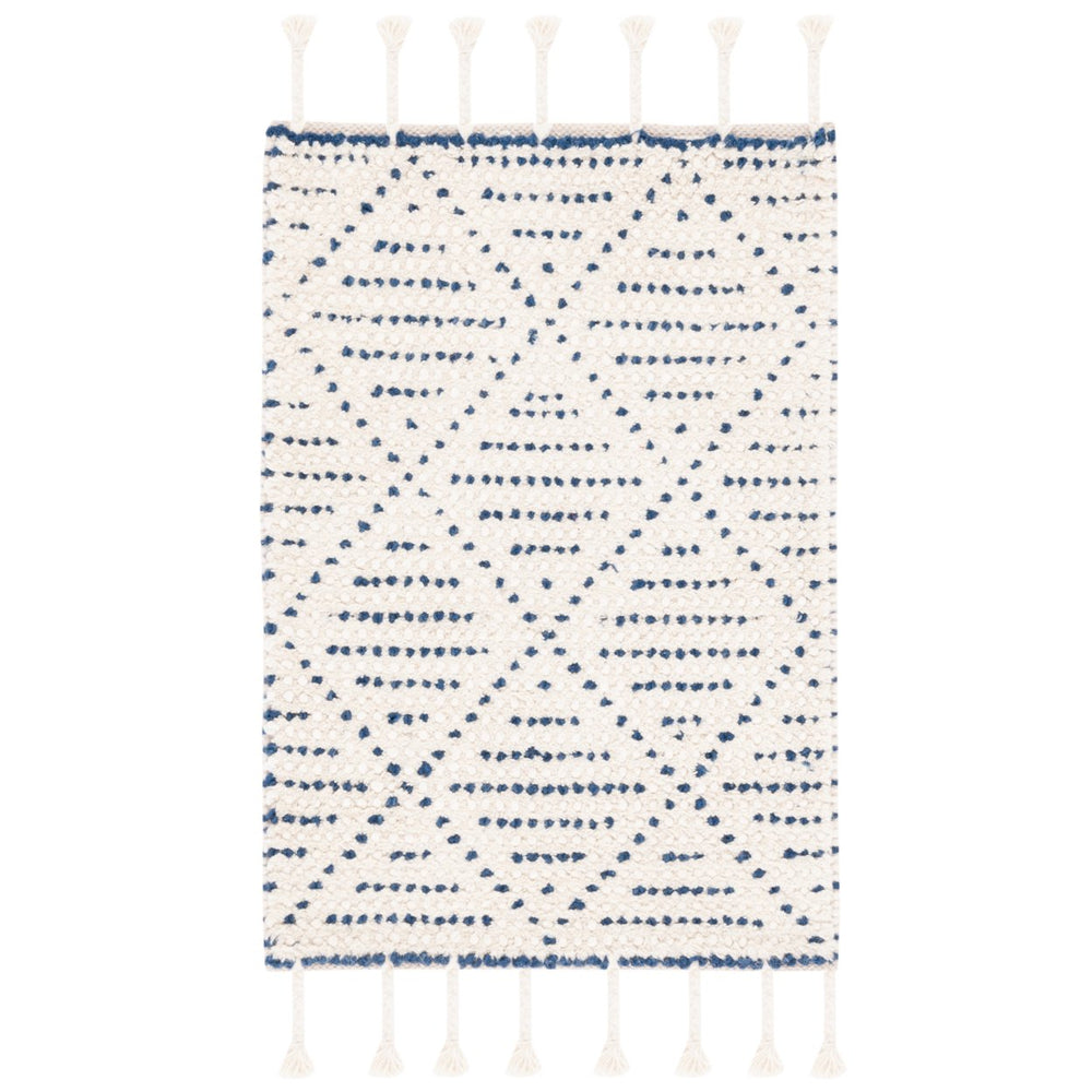 SAFAVIEH Natura NAT183A Handmade Ivory / Blue Rug Image 2