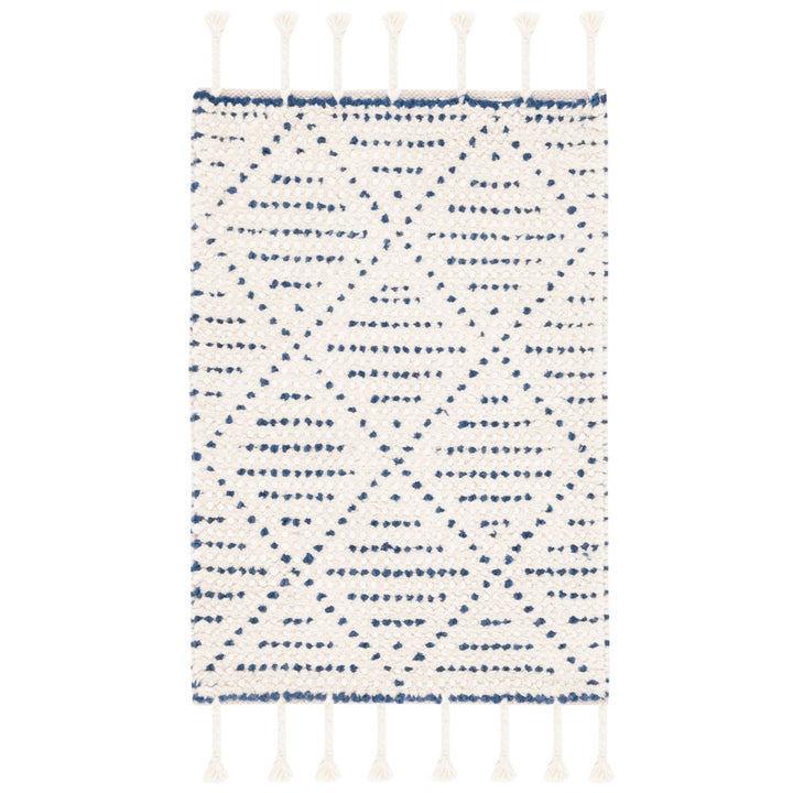 SAFAVIEH Natura NAT183A Handmade Ivory / Blue Rug Image 1