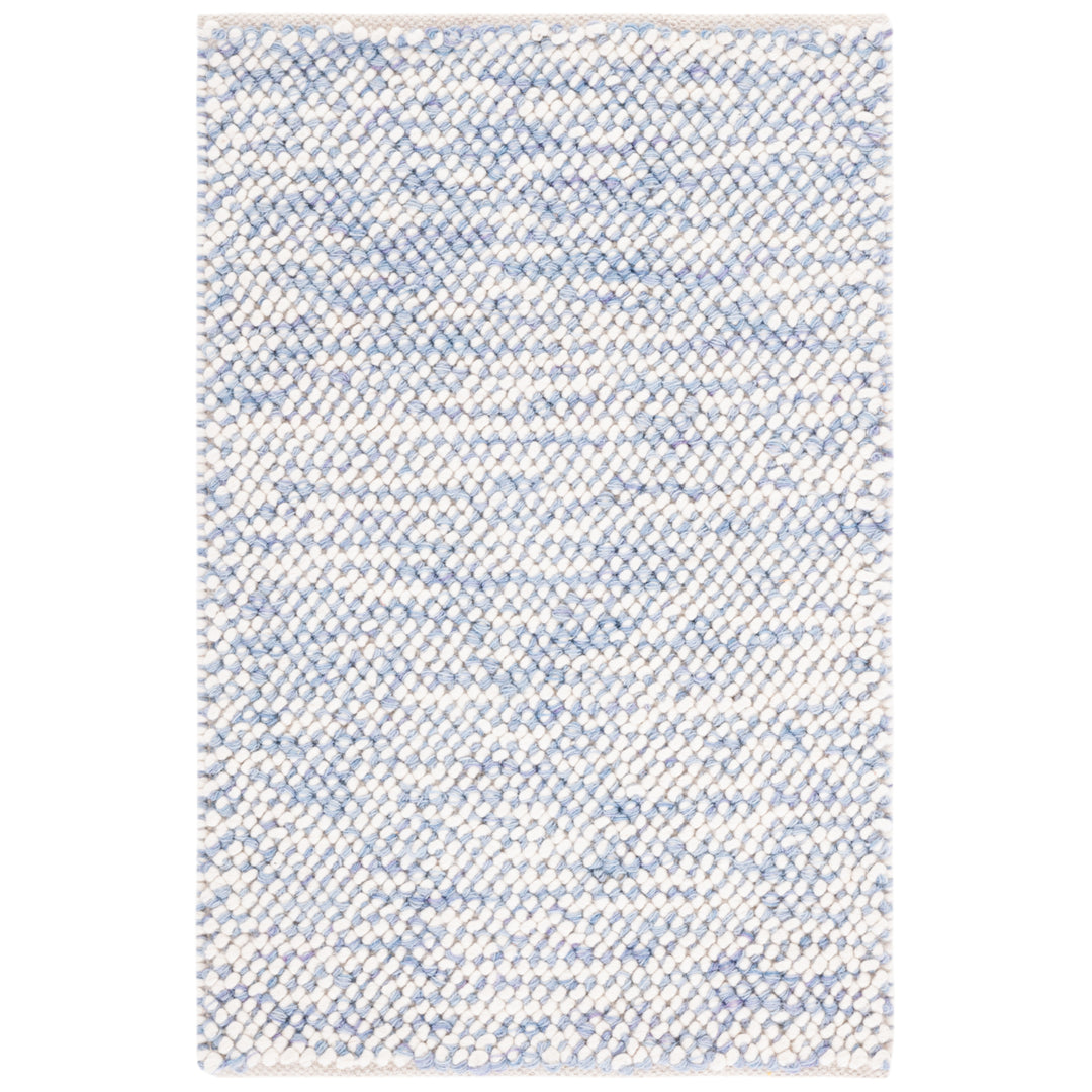 SAFAVIEH Natura NAT182M Handmade Blue / Ivory Rug Image 10