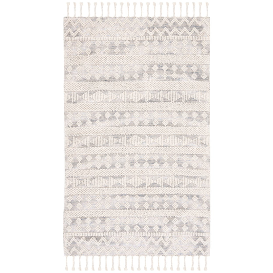 SAFAVIEH Natura NAT309A Handwoven Ivory / Blue Rug Image 1