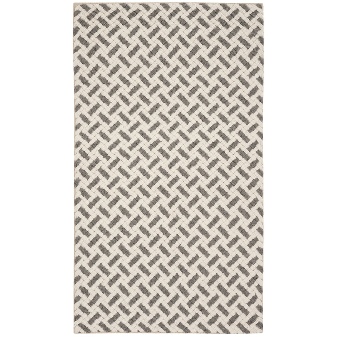 SAFAVIEH Natura NAT401A Handwoven Grey / Ivory Rug Image 1