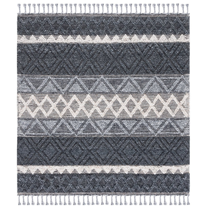 SAFAVIEH Natura NAT345H Handwoven Charcoal / Ivory Rug Image 1