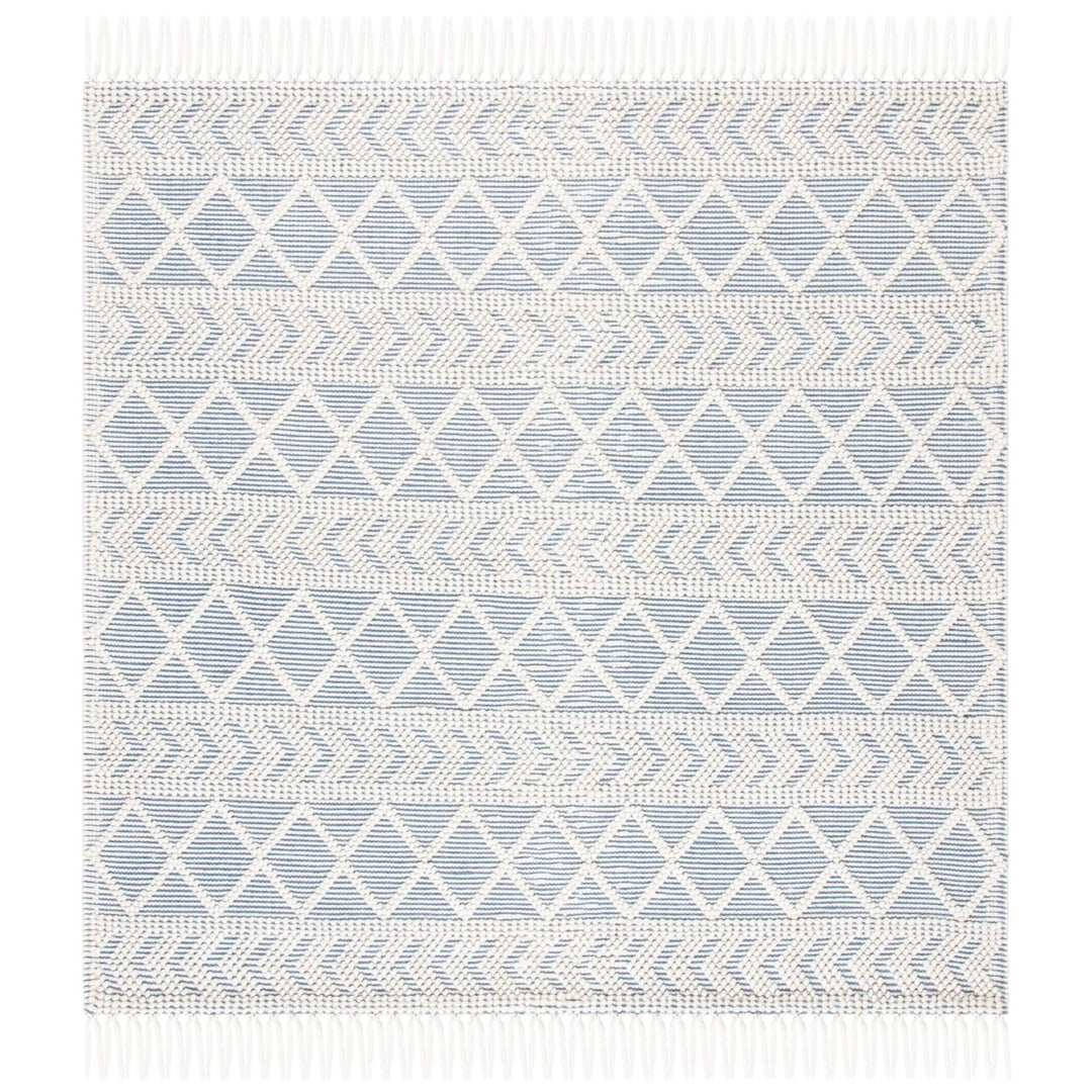 SAFAVIEH Natura NAT358M Handmade Blue / Ivory Rug Image 1