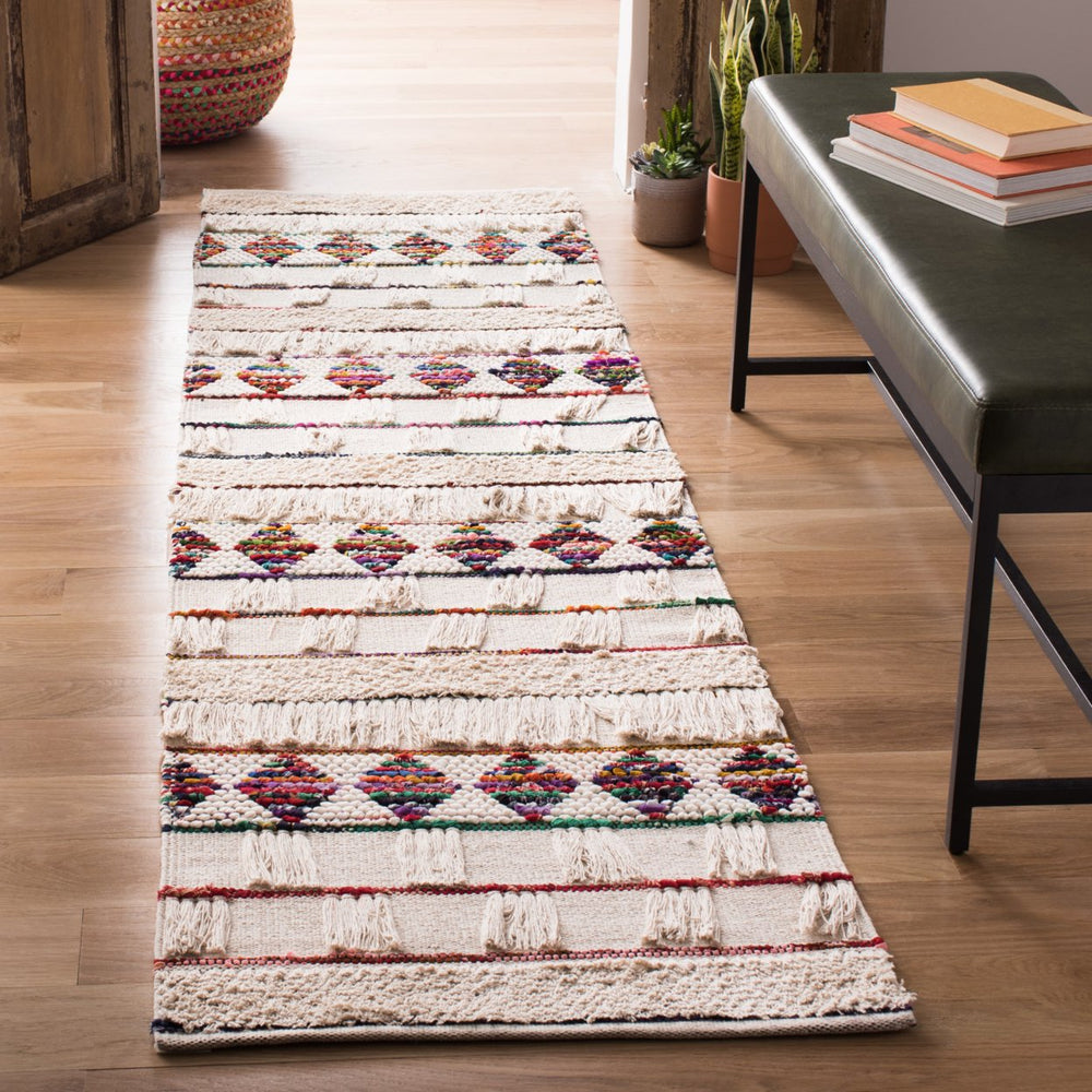 SAFAVIEH Natura NAT657A Handwoven Ivory / Red Rug Image 2