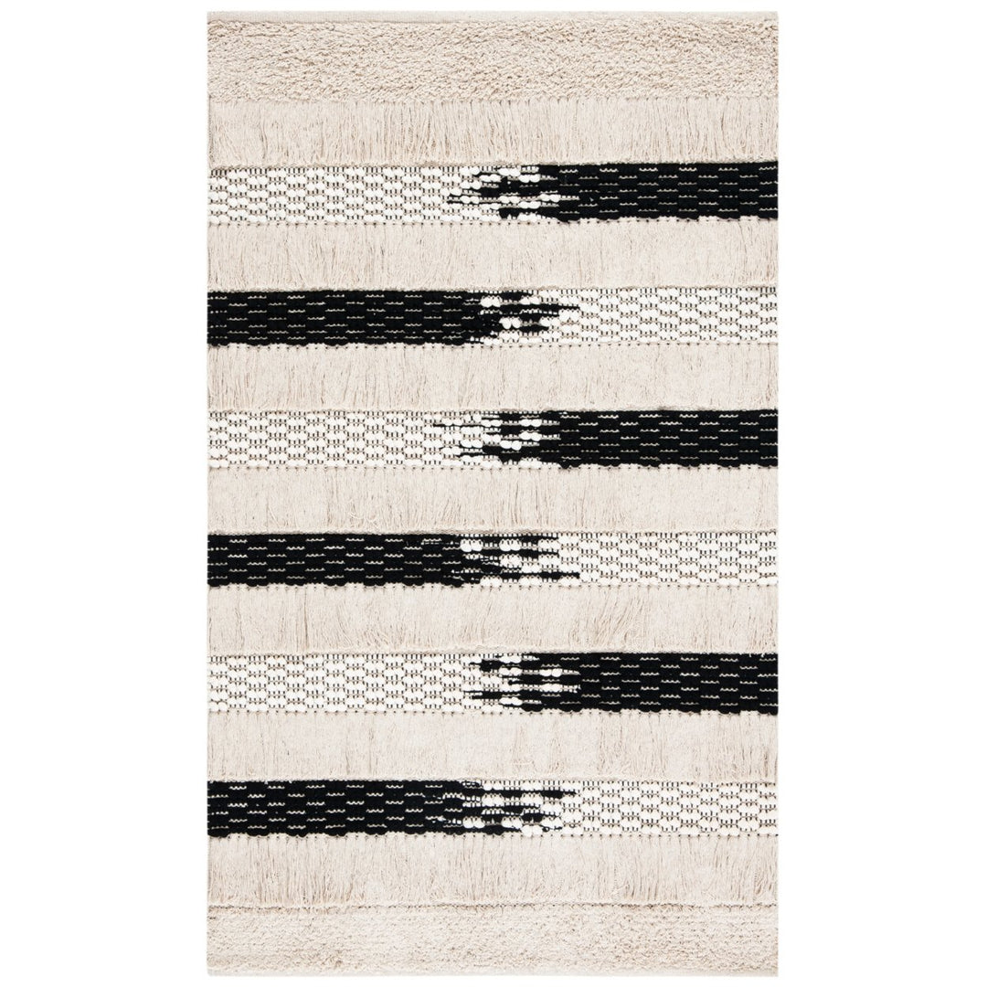 SAFAVIEH Natura NAT655A Handwoven Ivory / Black Rug Image 1