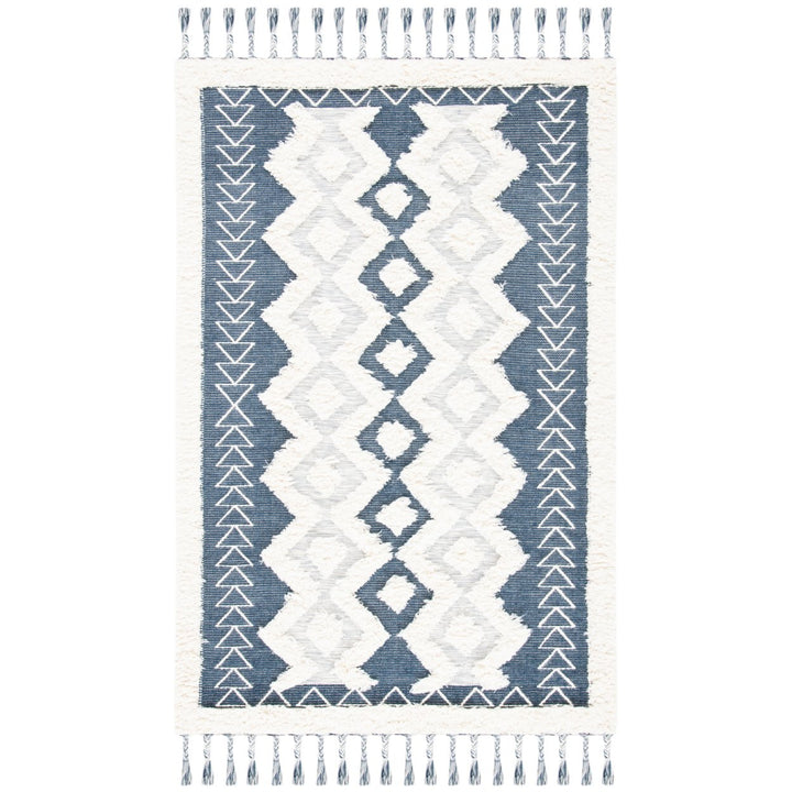 SAFAVIEH Natura NAT679A Handwoven Ivory / Blue Rug Image 1