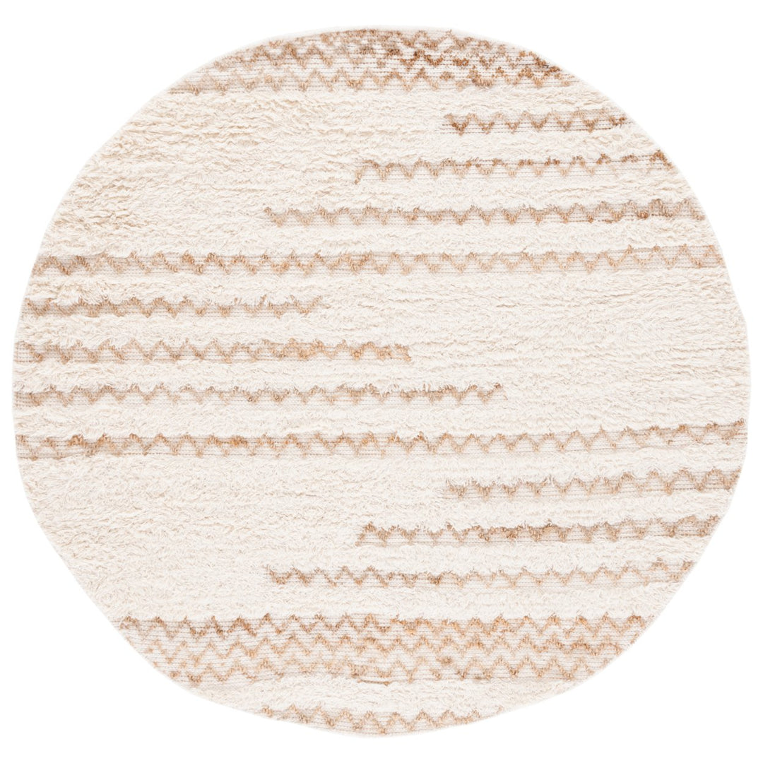 SAFAVIEH Natura NAT720A Handmade Ivory / Brown Rug Image 1