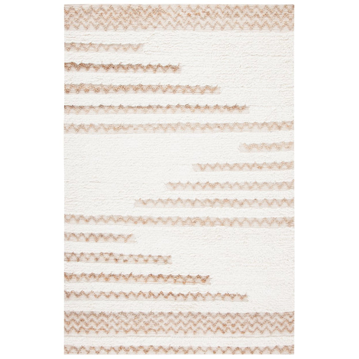 SAFAVIEH Natura NAT720A Handmade Ivory / Brown Rug Image 1