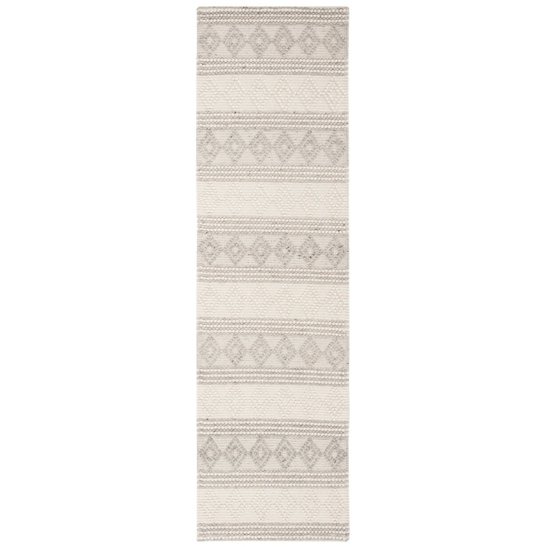 SAFAVIEH Natura NAT750F Handwoven Grey / Ivory Rug Image 1