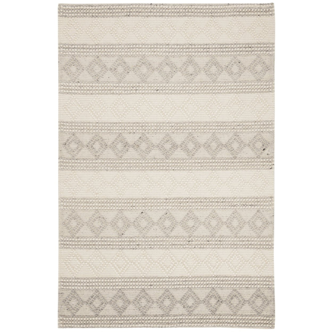 SAFAVIEH Natura NAT750F Handwoven Grey / Ivory Rug Image 1