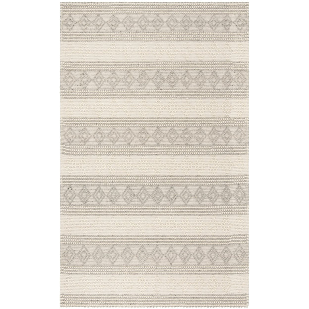 SAFAVIEH Natura NAT750F Handwoven Grey / Ivory Rug Image 1