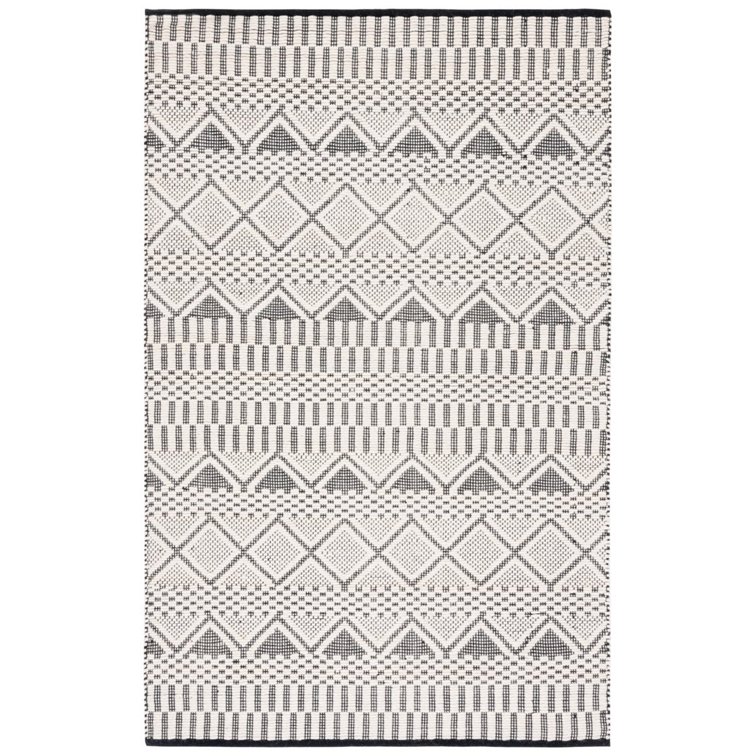 SAFAVIEH Natura NAT853A Handwoven Ivory / Black Rug Image 1