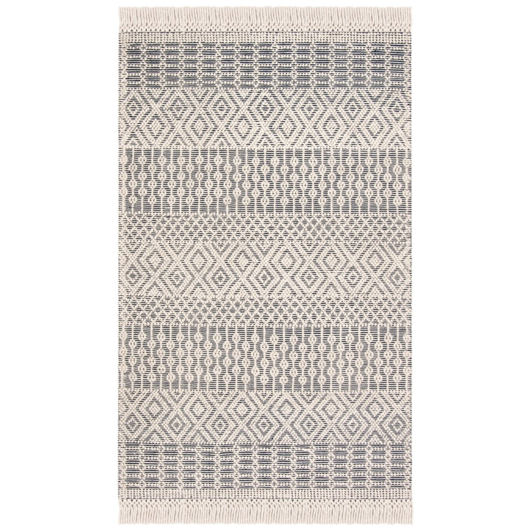 SAFAVIEH Natura NAT852N Handmade Ivory / Navy Rug Image 1