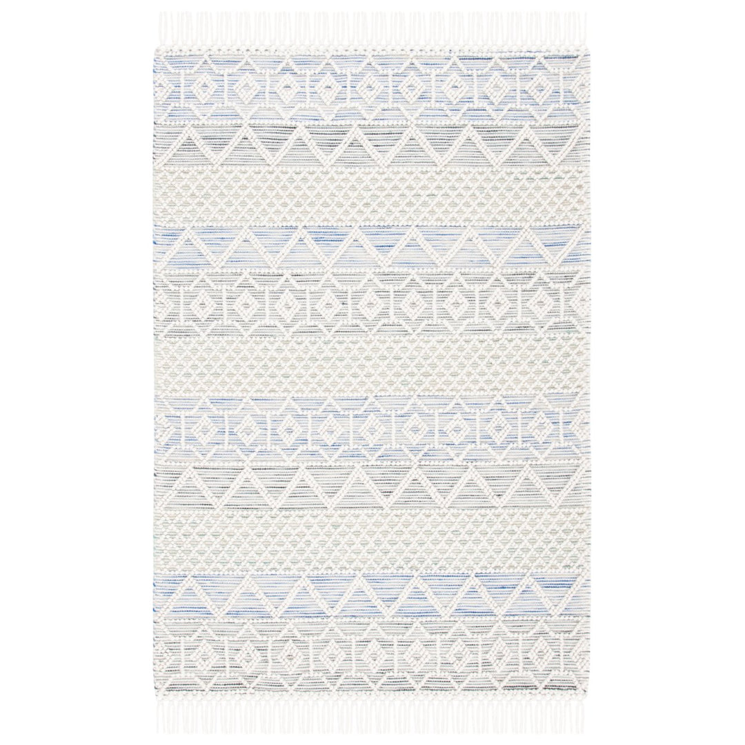 SAFAVIEH Natura Collection NAT875L Ivory / Light Blue Rug Image 1