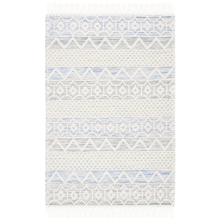 SAFAVIEH Natura Collection NAT875L Ivory / Light Blue Rug Image 1