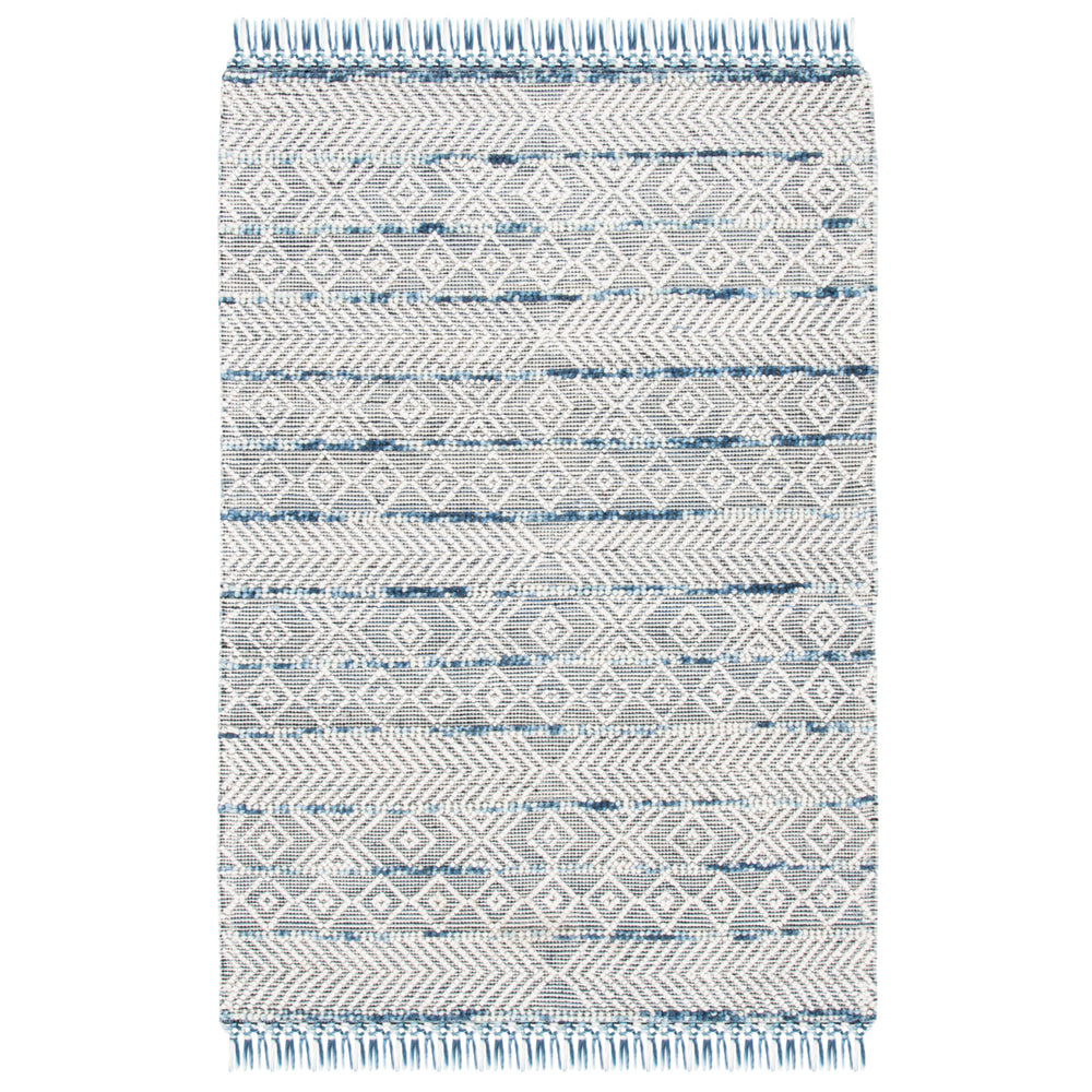 SAFAVIEH Natura Collection NAT876M Ivory / Blue Rug Image 2