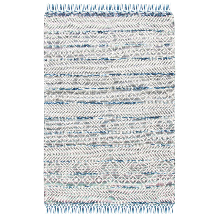 SAFAVIEH Natura Collection NAT876M Ivory / Blue Rug Image 2