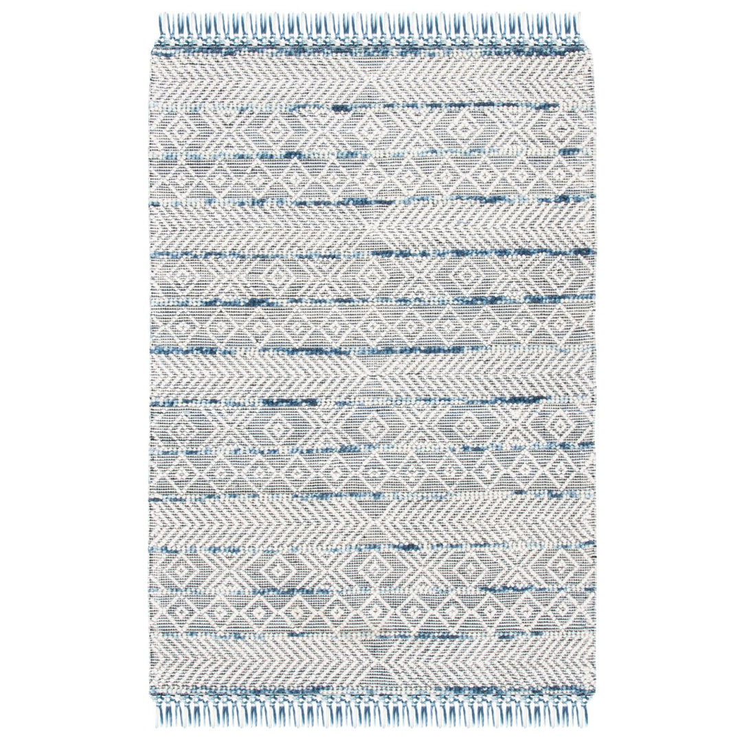 SAFAVIEH Natura Collection NAT876M Ivory / Blue Rug Image 1