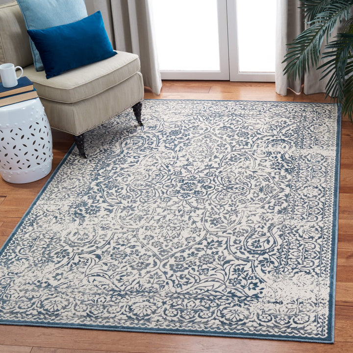 SAFAVIEH Noble Collection NBL612-7288 Blue / Ivory Rug Image 1