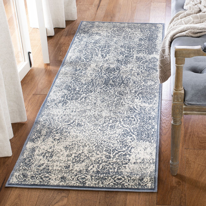 SAFAVIEH Noble Collection NBL612-7288 Blue / Ivory Rug Image 3
