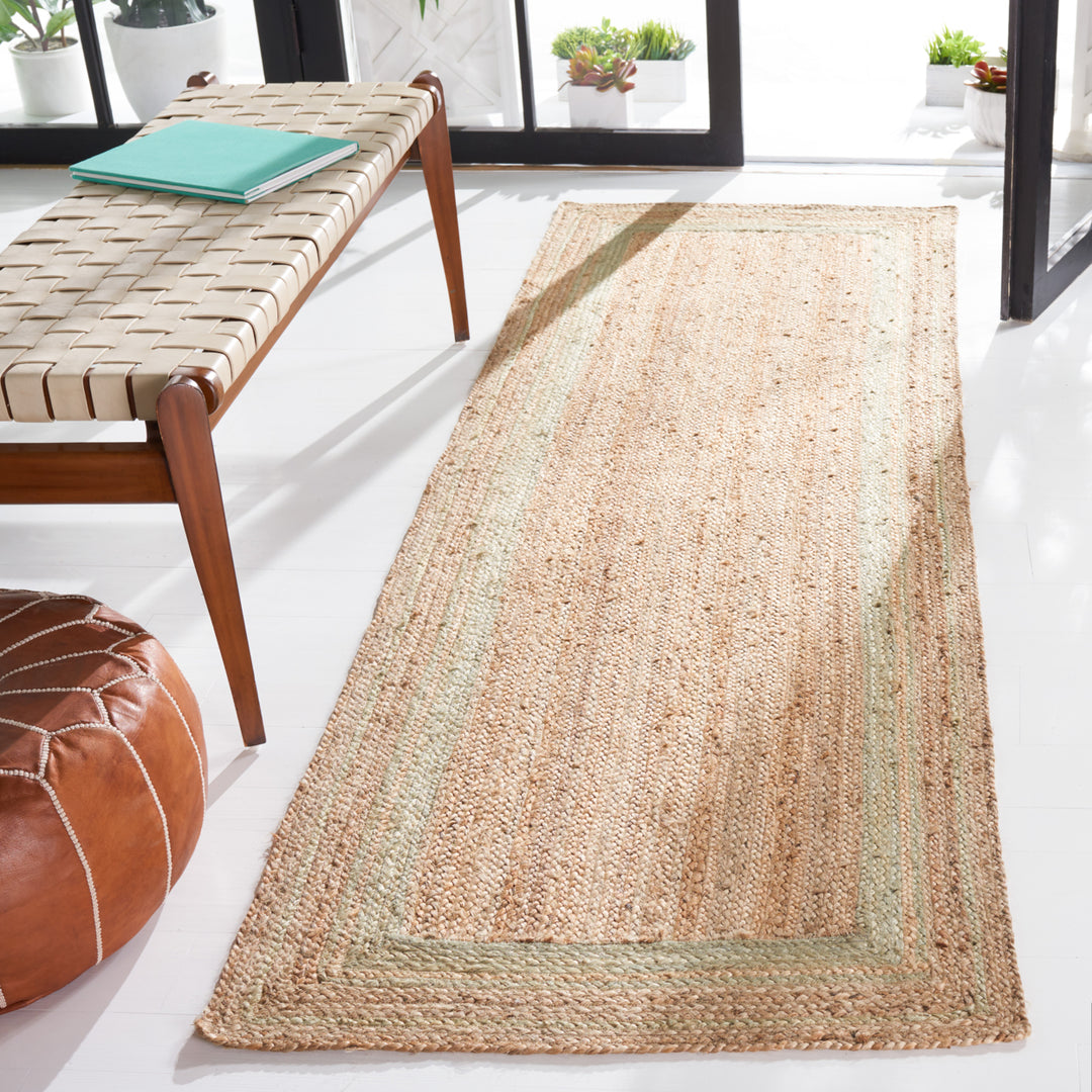 SAFAVIEH Natural Fiber NF109Y Green / Natural Rug Image 3