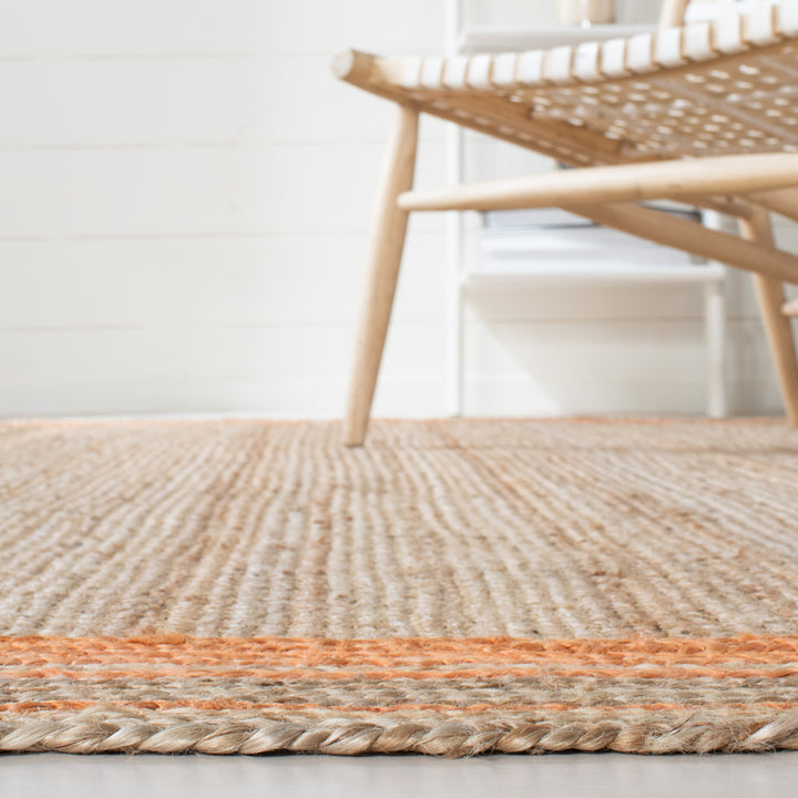 SAFAVIEH Natural Fiber NF109P Orange / Natural Rug Image 7