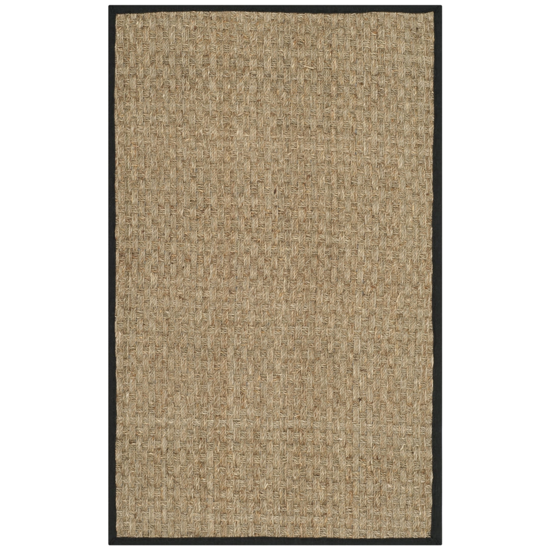 SAFAVIEH Natural Fiber NF114C Natural / Black Rug Image 5